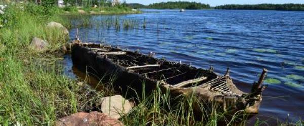 Canoe with skin