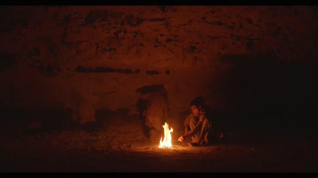 Screenshot from the cave scene
